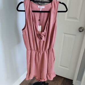 Pink Sleeveless Romper